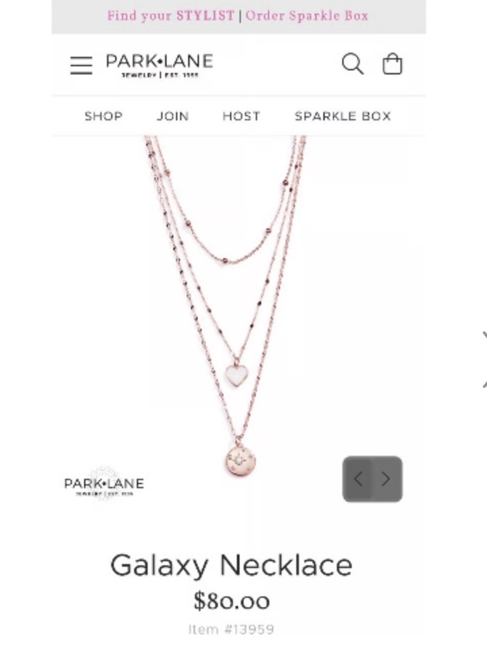 Park Lane Galaxy Layered Gold Heart and Charm Necklace - Women's Jewelry